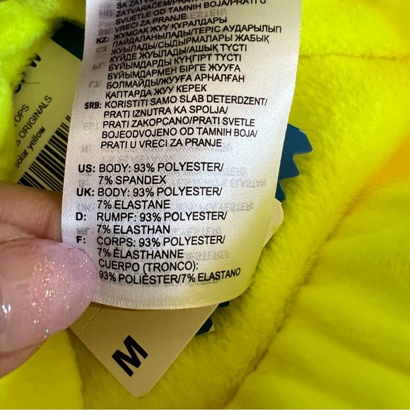 💙NWT💙 ADIDAS Jeremy Scott Track Top Solar Yellow - Picture 10 of 10